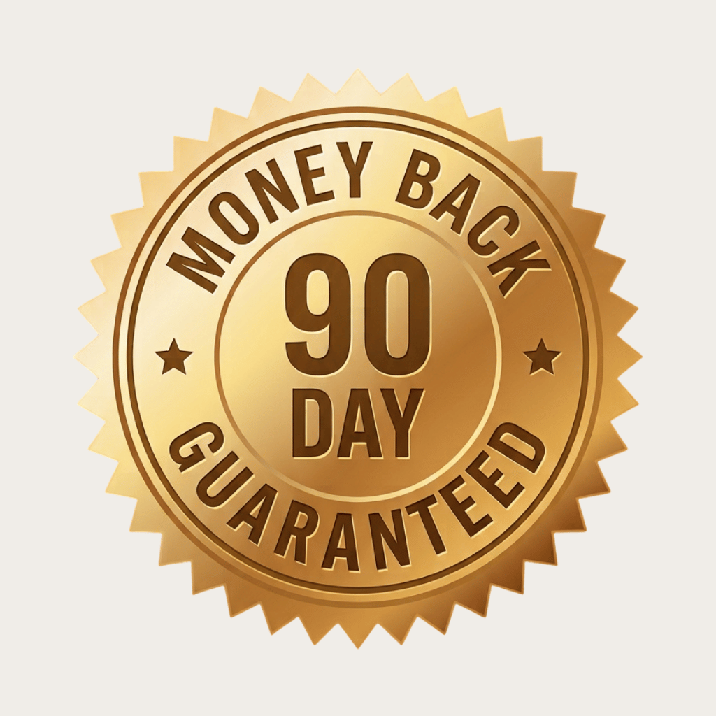 All orders are covered by our 90-day money-back guarantee